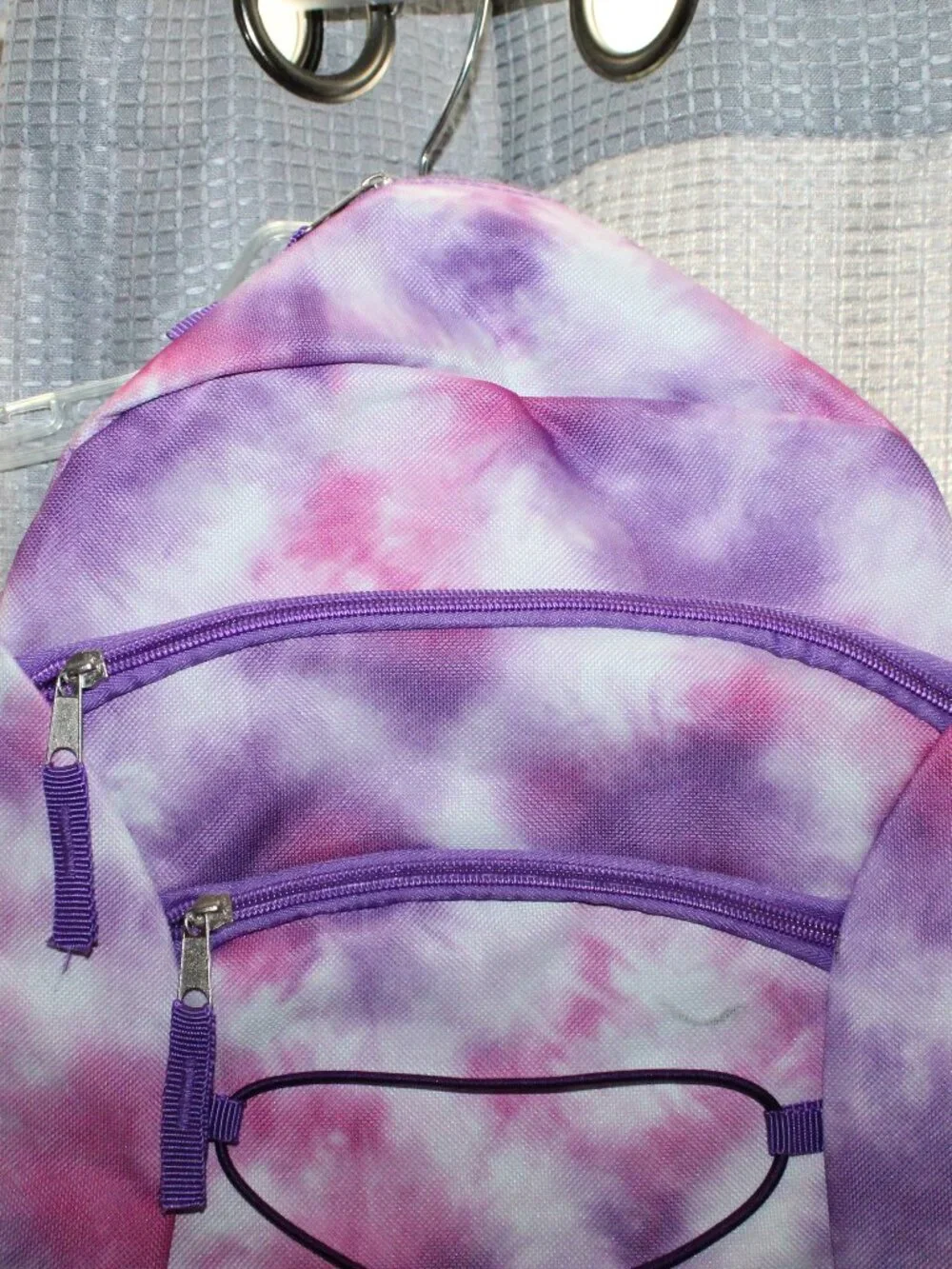 NWT Moda West 17- Inch Bungee Backpack Purple & Pink Tie-Dye